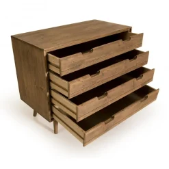 Commode ANDY Scandi Bois 4 Tiroirs Sapin