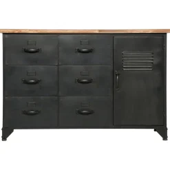 Commode en métal noir