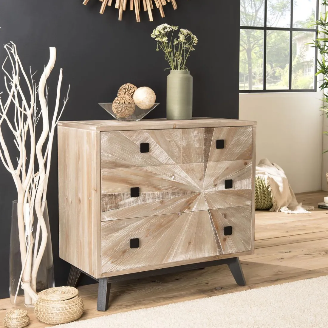 Commode MANDY Scandi 4 Tiroirs