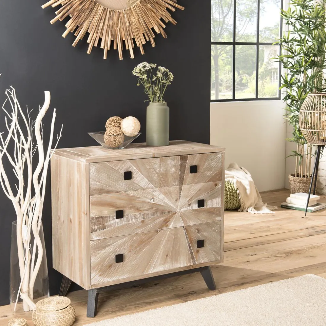 Commode MANDY Scandi 4 Tiroirs