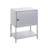 Console 1 porte et 1 étagère en métal gris
