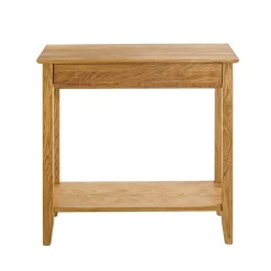 Console 1 tiroir et 1 etagère bois de chêne
