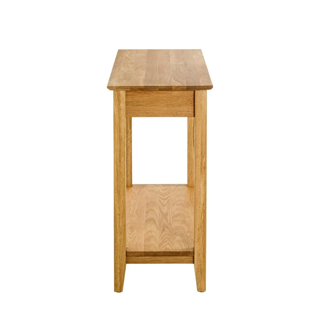 Console 1 tiroir et 1 etagère bois de chêne