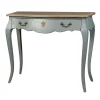 Console 1 Tiroir Grise et Marron en Acajou ANYA