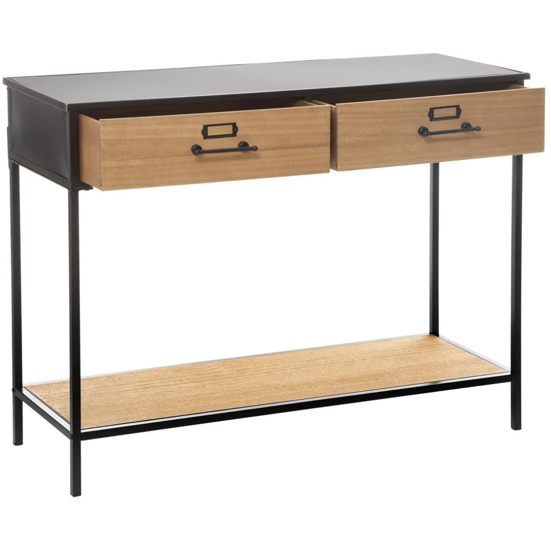 Console 2 Tiroirs Baris Noir