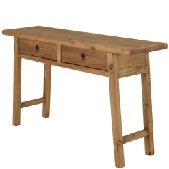 Console 2 tiroirs bois pin recyclé SANDY