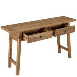 Console 2 tiroirs bois pin recyclé SANDY