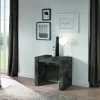 Console avec 4 allonges Noir