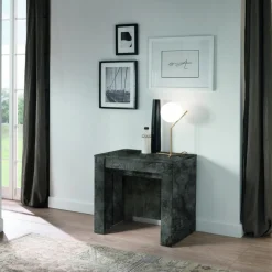Console avec 4 allonges Noir