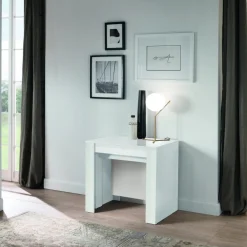 Console avec la possibilité de mettre 4 allonges blanc