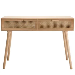 Console couleur naturel 2 tiroirs cannage - RODRIGO