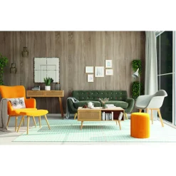 Console couleur naturel 2 tiroirs cannage - RODRIGO