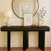 Console design 2 tiroirs avec pieds obliques Mezade Noir