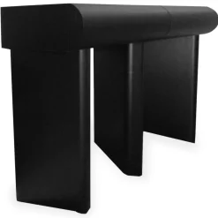 Console design 2 tiroirs avec pieds obliques Mezade Noir