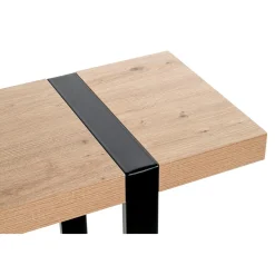 Console deux niveaux bois et métal