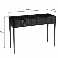 Console en bois de manguier massif noire
