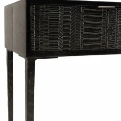 Console en bois de manguier massif noire