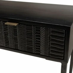Console en bois de manguier massif noire