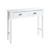 console en bois massif 2 tiroirs