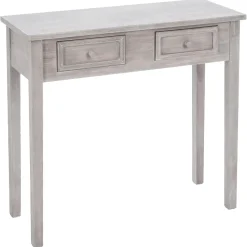 Console en bois naturel