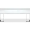 Console en Miroir NARCISSO pieds Argent