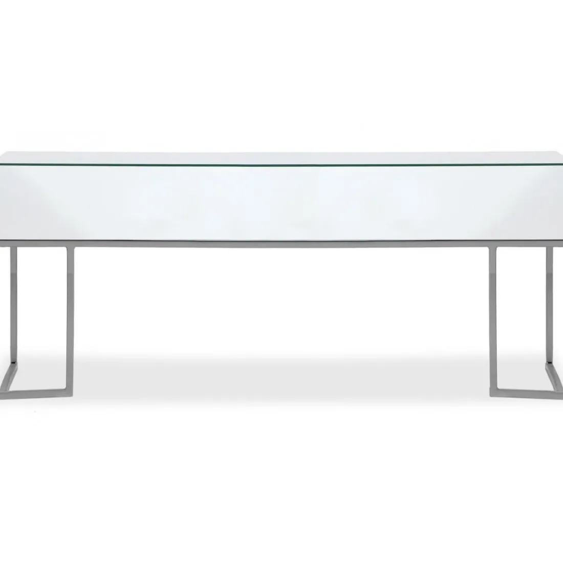 Console en Miroir NARCISSO pieds Argent