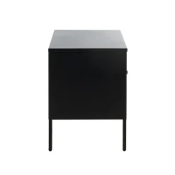 Console en métal avec tablette et tiroir noir