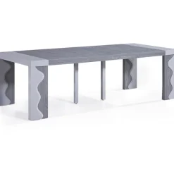 Console extensible chêne gris 250cm laque CHICAGO