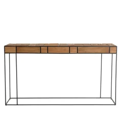 Console SIXTINE teck et Métal