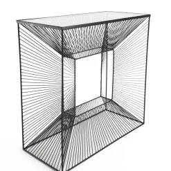 Console THEODORE Métal Plateau Verre