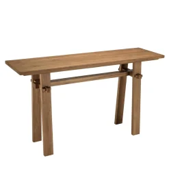 Console 140x40cm en bois de teck recyclé