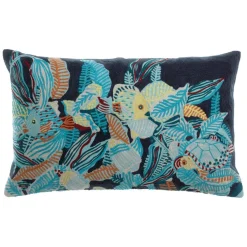 Coussin brodé DORI Marine