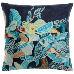 Coussin brodé DORI Marine