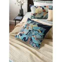 Coussin brodé DORI Marine