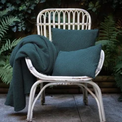 Coussin coton Maia Bleu Topaze