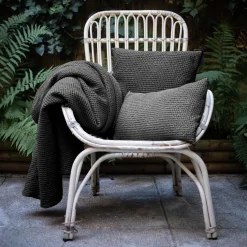 Coussin coton Maia Gris Tourterelle