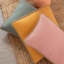 Coussin coton recyclé CORDIA rose
