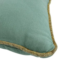 Coussin coton recyclé CORDIA vert kaki
