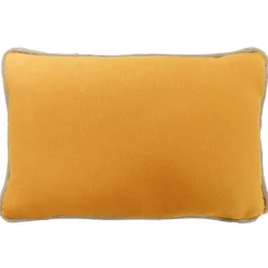 Coussin coton recyclé CORDIA jaune curry