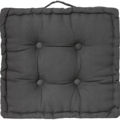 Coussin de sol gris foncé 40x40