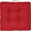 Coussin de sol rouge 40x40
