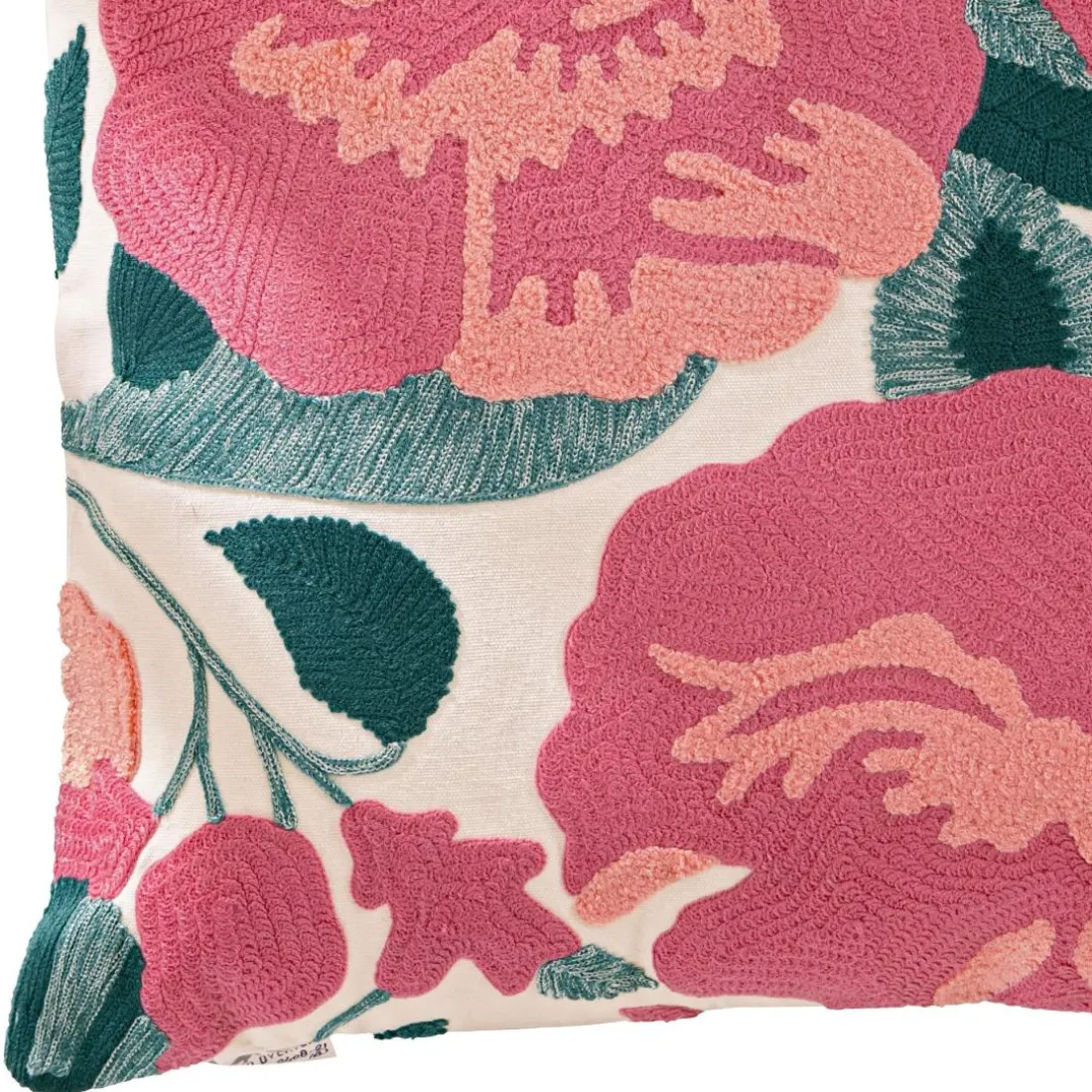 Coussin en coton 45x45cm ORTISSIA rose