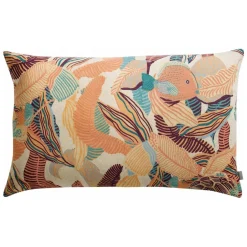 Coussin imprimé DORI Papaye