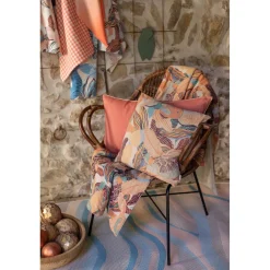 Coussin imprimé DORI Papaye 40 x 65