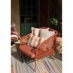 Coussin imprimé Kate Terracotta