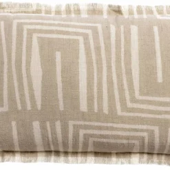 Coussin imprimé Tina Naturel