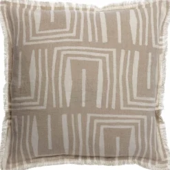 Coussin imprimé Tina Naturel