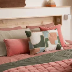 Coussin uni Elise Pêche