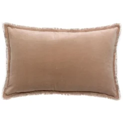 Coussin uni Fara Taupe
