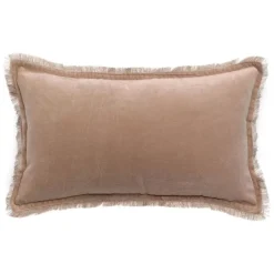 Coussin uni Fara Taupe